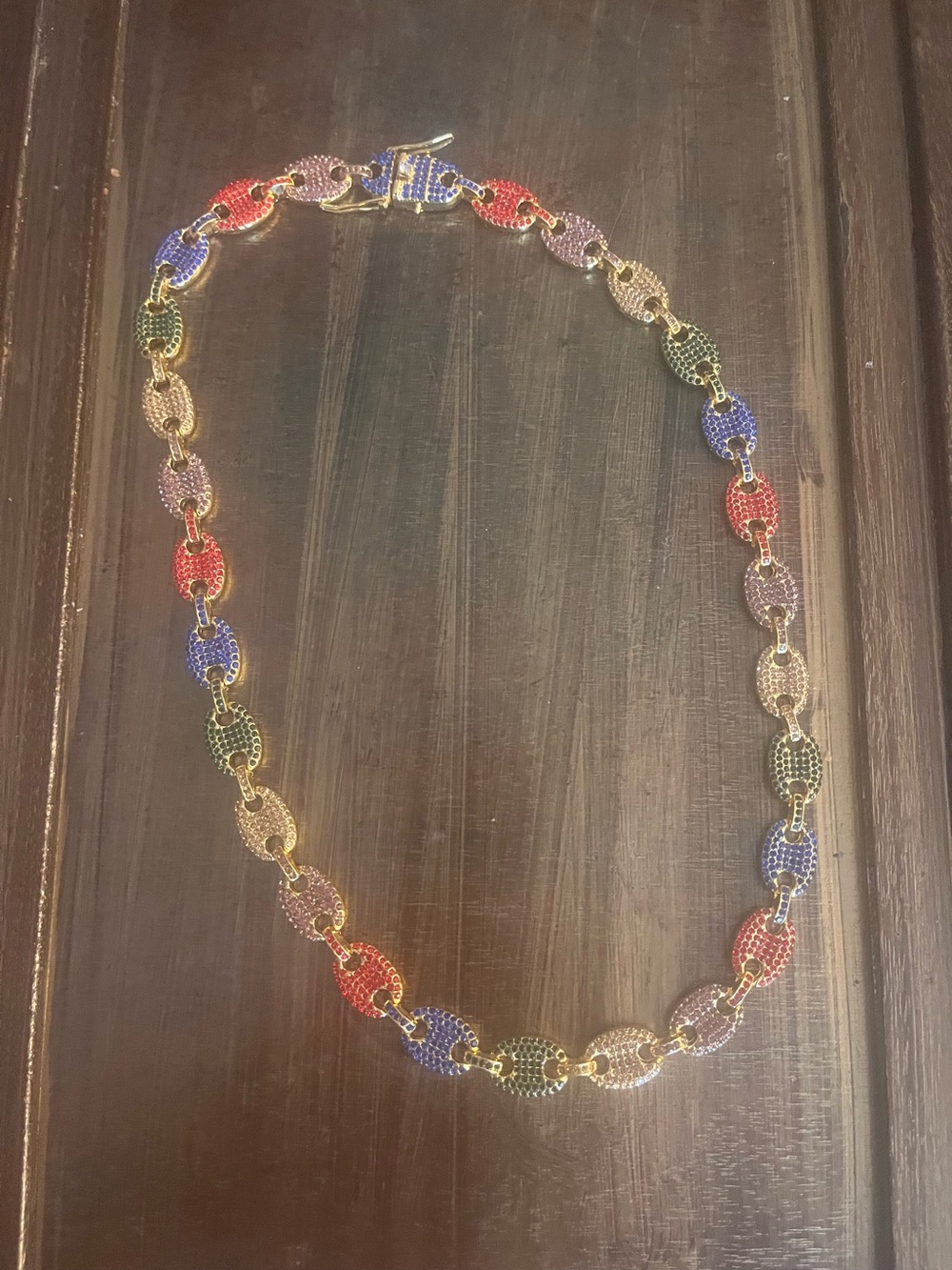 Gucci link Multicolor Pavé Link Necklace - Women Jewelry